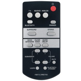 FSR73 ZP80760 Replacement Remote Control Applicable for Yamaha Front Surround System YAS-105 ATS-1050 SRT-700 ATS-1050-R ATS-1050BL YAS105 ATS1050 SRT700 ATS1050R ATS1050BL