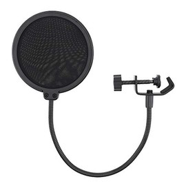 OriGlam Professional Microphone Pop Filter Mask Shield for Any Other Microphone, Dual Layered Pop Wind Screen with Flexible 360° Clip Stabilizing Arm