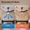 BOJUE Solid Wood Ceiling Fans With Lights, 36 Inch Modern