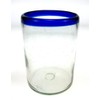 Mexican Glasses & Pitcher, Blue Rim 16 Oz (Set of