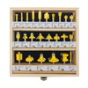 APRW Router Bits Set,24pcs Carbide Router Bit Set 1/4 Shank,Router