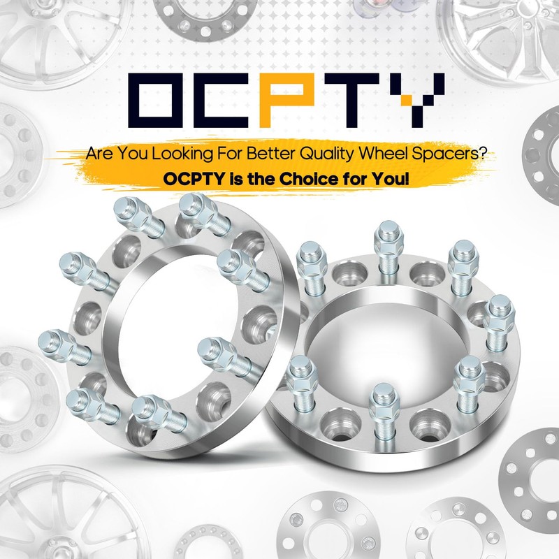 OCPTY 2 PCS 1" (25mm) Wheel Spacers 8 Lug 8x6.5