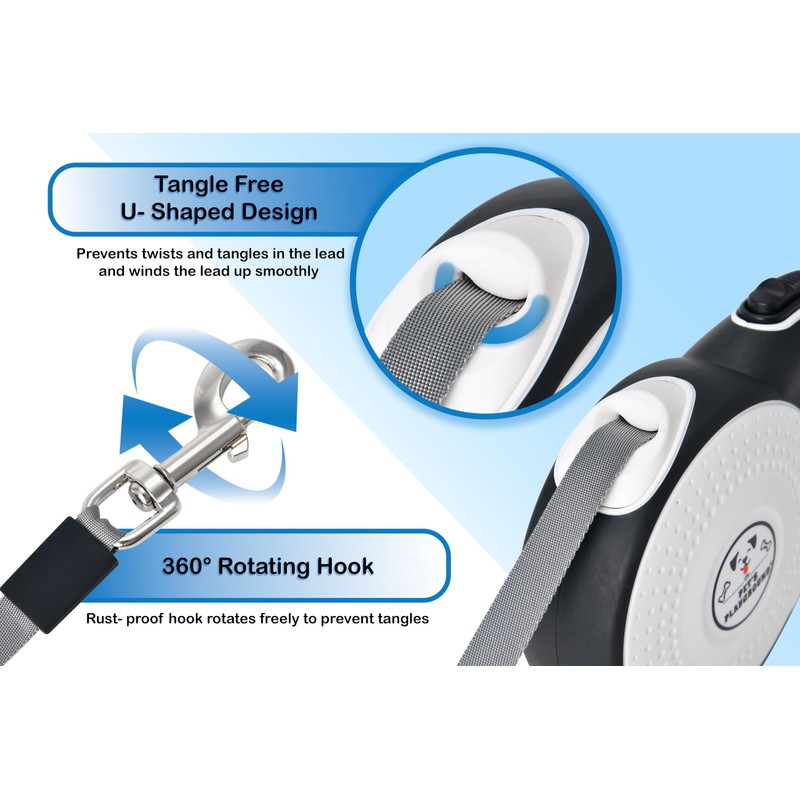 Pet's Playground Retractable Leash | Extendable Dog Lead - 8M