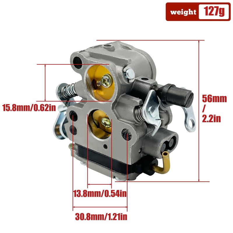 NewJ's Carburetor with Air Filter Fuel Line Filter Fit for