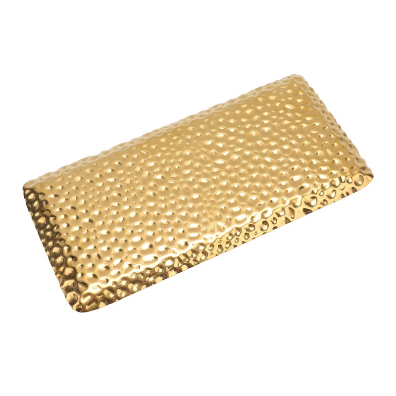 Hammered Tray Exquisite Odorless Stainless Steel Serving Tray for Living