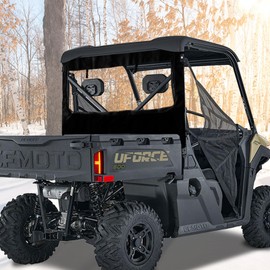 QYMOTO CFMOTO Uforce 600 Rear Windshield,Rear Window Compatible with CFMOTO Uforce 600 Accessories(Remove Roof Mounting)