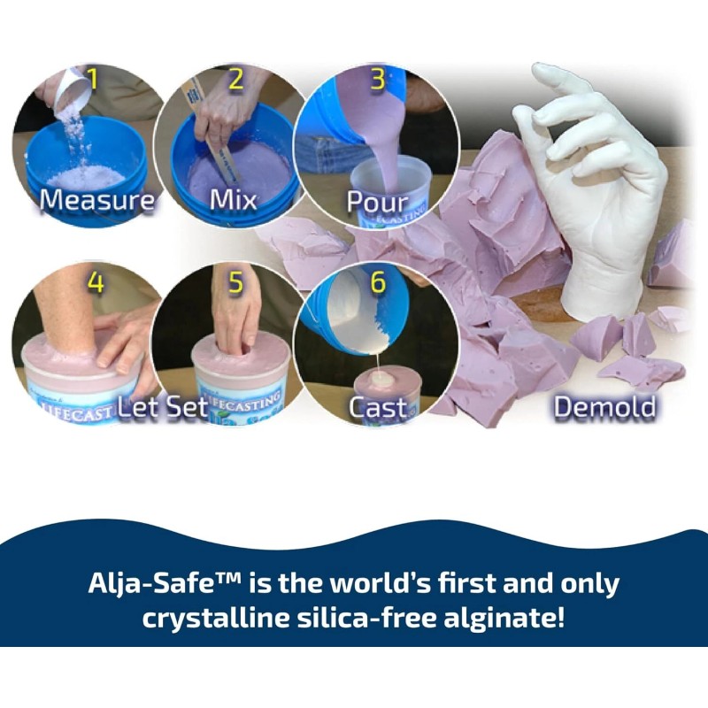 Unbranded Alja-Safe Lifecasting Alginate Molding Powder, 3-lb Box - Skin-Safe