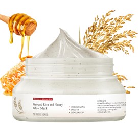 IREV Face Masks Skincare, Rice And Honey Glow Mask, Rice Masks For Face, Hydrating Face Masks For Women, Moisturizing Skincare, Gentle Clay Mask For Dry Sensitive Skin 150g