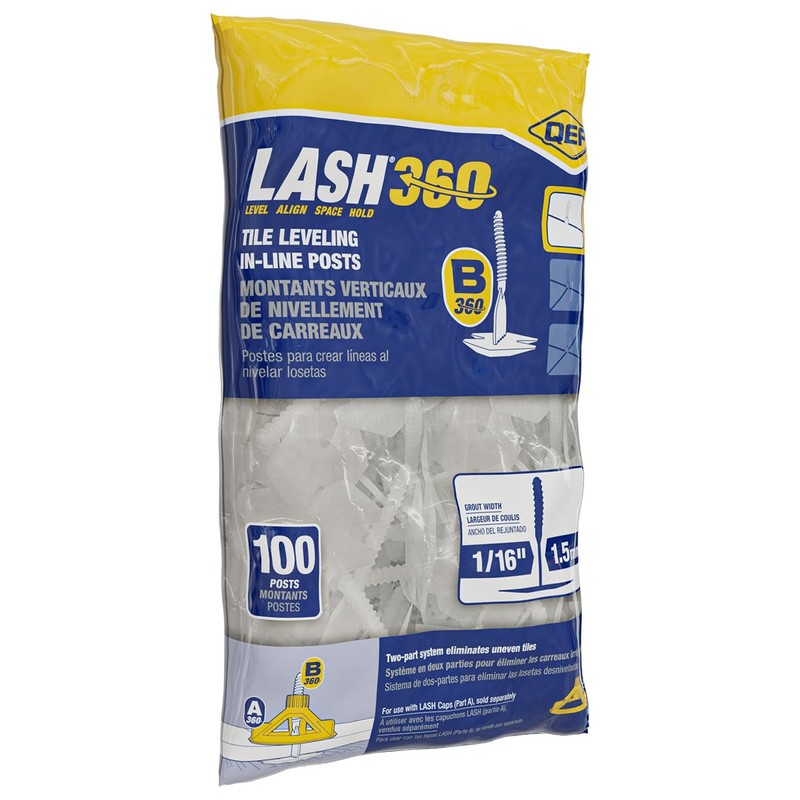 QEP LASH360 1/16" Tile Leveling in-line stems (100 pack)