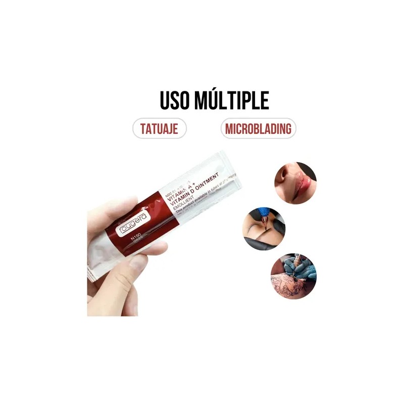 Fougera Crema Vitamina A + D Tatuaje Microblading 100 Pzs