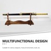 HOLIDYOYO Wooden Sword Stand, Light Brown Flute Display Rack, Single