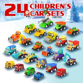 Advent Calendar Car Children 2024, Advent Calendar 2024 Children Boy Toy from 3 4 5 6 7 8 9 Years Christmas Calendar Children Christmas Gift Advent Calendar for Children from 3 Years