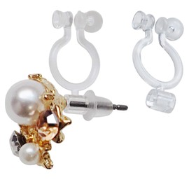 2 Pairs of Comfortable Pierced Look Invisible Clip On Earring Converters Findings Components earrings converters pierced to clip on earrings