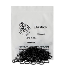 LA MIERE Non latex 100P Black Orthodontic Elastics Dental Rubber Bands Intraoral Black Elastic Bands (Light, 3.5 Oz, 1/8" (3.2mm))