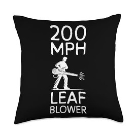 200 MPH Squad Autumn Leaf Blower Throw Pillow