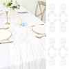 LYAFS 8 Pcs White Cheesecloth Table Runner 20"x120", 10FT Gauze
