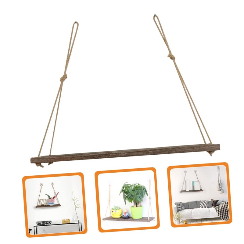 WOONEKY Floating Shelves Home Decor Wall Rustic Hanging Planter Shelf