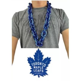 New Hockey Toronto Maple Leafs Blue Fan Chain Necklace Foam