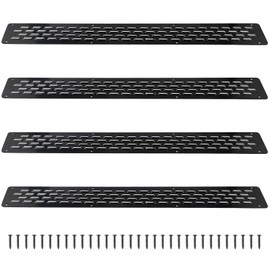 Sanbege 4 Pack Non Slip Aluminum Stair Treads, 30" x 3.7" Waterproof Traction Strips with Screws for Outdoor Deck Steps, Wood Ramp, Walkway or Indoor Stairs (Black)
