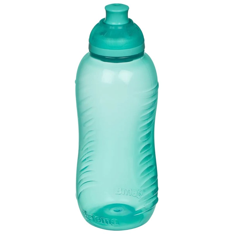 3 Sistema 330ml Twist n Sip Drink Bottles, Blue, Pink,