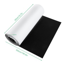 CertBuy 200" x 15.7" Self Adhesive Felt Roll, Soft Velvet Drawer Liner, Black Velvet Flocking Liner for Jewelry Drawer Art Crafts DIY Project Velvet Fabric Peel Stick, Jewelry Box Felt Liner
