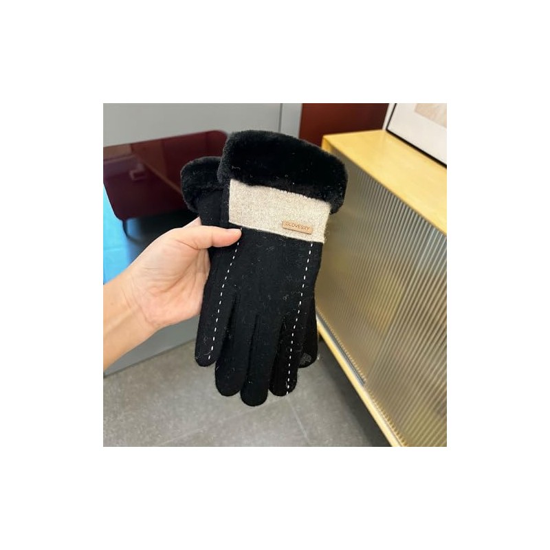 QUINTRA Warm Winter Cycling Gloves for Women, Velvety Thickened, Cold
