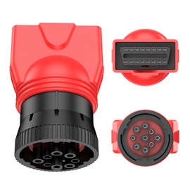 Autel Original OBD Diagnostic Adapter, 9Pin J1939 Male to 16Pin OBD2 OBDII Female Connector, Work for Heavy Duty Trucks and Commercial Vehicles, Compatible with OBD2 Automotive Diagnostic Scanners