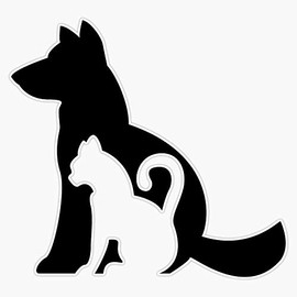 Cat And Dog Waterproof Vinyl Window Bumper Sticker Decal 5"