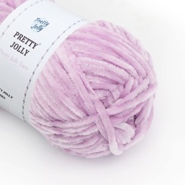 Pretty Jolly Soft Chenille Yarn Velvet Yarn Fancy Yarn for Crochet Weaving Crafts Blanket Yarn for Knitting Total 2 x 255m 2 x 150g Purple