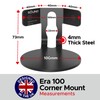 ERA100 Corner Wall Mount Bracket - Low Profile, Black, Single