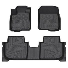TadaMark Floor Mats fit for Honda for CR-V 2023 2024 Black Deep Dish All-Weather Mats Heavy-Duty Waterproof Floor Liner for Cars - 3 Piece