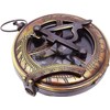 Nautical Pocket Compass Magnetic Navigation Sundial Brass Maritime Hiking Compass