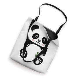 Panda Bamboo Cute Big Eyes Anime Japanese Panda Happy Tote Bag