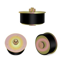 Siptenk 2" Freeze Rubber Expansion Plug 3 pcs, Automotive Rubber Expandable Freeze Plugs for Engine