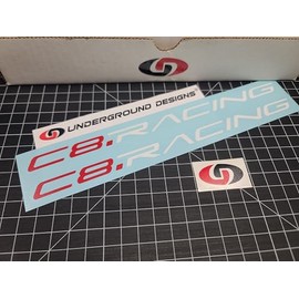 C8 Racing Decals (2pk) Corvette Fender Wicker Accent Stickers Fits 2020-2025 C8 6.2L LT2 LT6 LTX (Gloss White & Red)