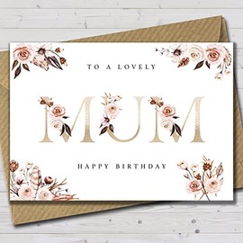 Floral Birthday Card for Mum - Floral Birthday Card for Mother