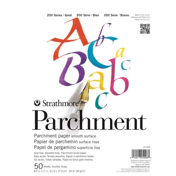 Strathmore (25-908 200 Series Parchment, Assorted Tints, 8.5 by 11", 50 Sheets