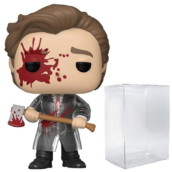 POP American Psycho - Patrick Bateman Limited Edition Bloody Chase Funko Pop! Vinyl Figure (Bundled with Compatible Pop Box Protector Case), Multicolored, 3.75 inches