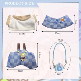 OSOFREE Clothing for 17 cm Labub Plush, Outfit Accessory for Plush, Doll Clothes, DIY Gifts for Children, Girls (without Doll) (A)