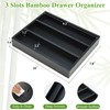 Small Silverware Drawer Organizer Kitchen Utensils Bamboo Cutlery Tray Narrow