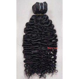 Vietnamese Burmese Curly Human Hair in Bundles Natural Raw Hair Original Human Hair Loose Wave Bundles Water Deep Wavestyle: Wave curly 1 bundle, color: natural black, Stretched Length: 12 inches