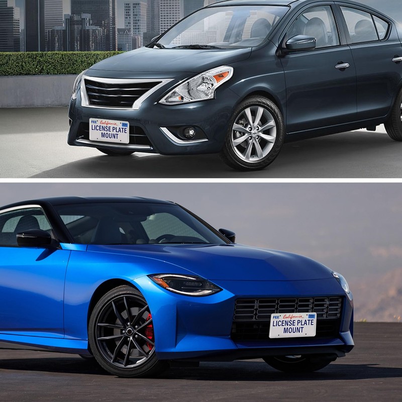 License Plate Holder Front Bumper Mount Bracket Compatible with Nissan