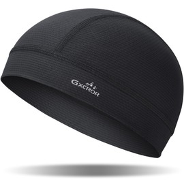 GXCROR Cooling Skull Cap Helmet Liner for Men Women, Moisture Wicking Cycling Cap Motorcycle Hard Hat Liner Soft Running Beanie