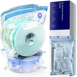 Filament Storage Bags 30 Pcs, 30 Filament Vacuum Storage Bags Plus 30 Desiccants and 5 Clips, Keeping Spool Clean and Dry
