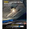 HOTLIGH Rechargeable Work Light, 1200LM Magnetic Light with IPX4 Waterproof,