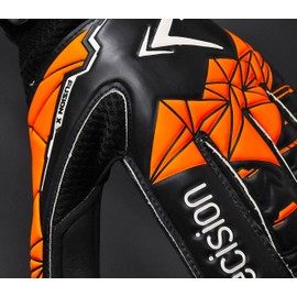 Precision Training Fusion X Roll Finger Protect Professional Football Adult's Goalkeeper Gloves, Black, 8