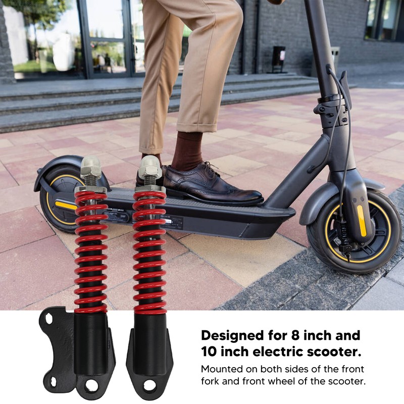 Scooter Shock Absorber Stainless Steel Spring Black Red Safe Stable