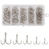 Fishing Treble Hooks Set, 140pcs Sharp High Carbon Steel Treble