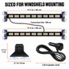 162 LED Dual Car Windshield Strobe Warning Light Bars, 12–24V