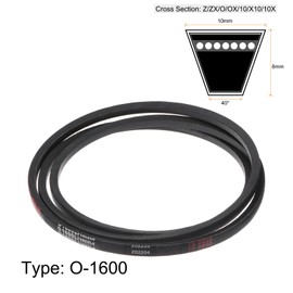 HARFINGTON O-1600 V-Belts Drive Belt 1600mm Inner Girth 10mm Width 6mm Height Rubber for Power Transmission